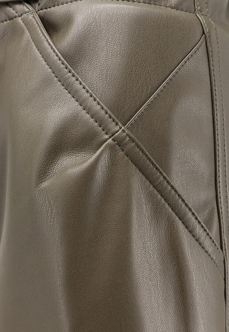 DARKPARK Faux Leather Straight Pants Green WTR42FLT030064_Green_35066025