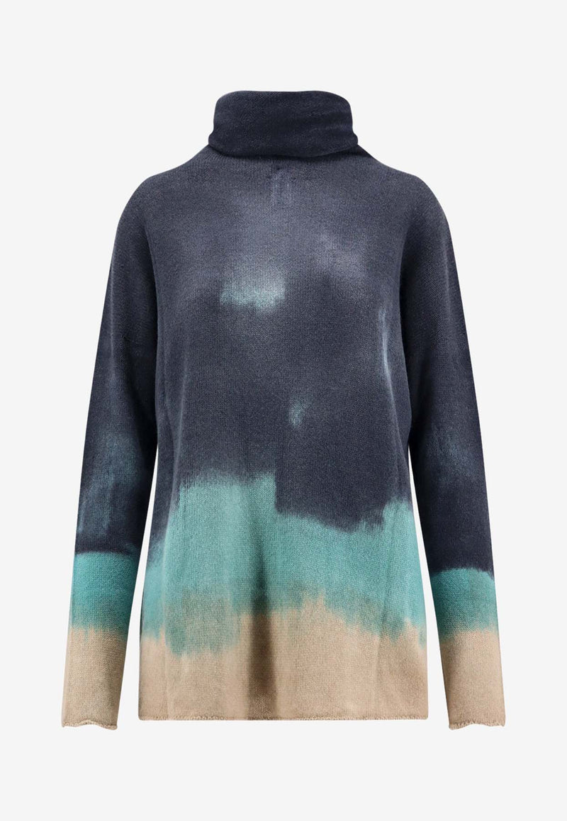 F Cashmere Bruco 7 Cashmere Turtleneck Sweater Multicolor MBRC07GKA0601_Black_35066008