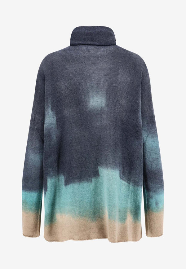 F Cashmere Bruco 7 Cashmere Turtleneck Sweater Multicolor MBRC07GKA0601_Black_35066008