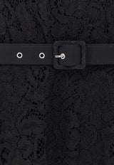CHIARA BONI La Petite Robe Ginogi Midi Lace Belted Dress Black ABMGINOCILBS37_Black_35065860