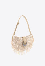 Staud Alana Sequined Shoulder Bag Cream H25P4012BVCRM_White_35066058