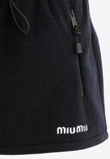 Miu Miu Logo Embroidered Mini Skirt Blue MG2518SOOO18E3_F0008