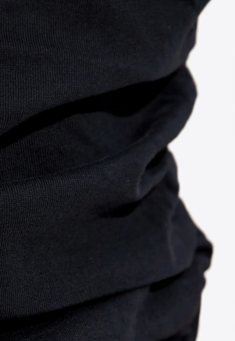 Isabel Marant Maelie Gathered Slim T-shirt Black TS0275FAA1N41I_01BK