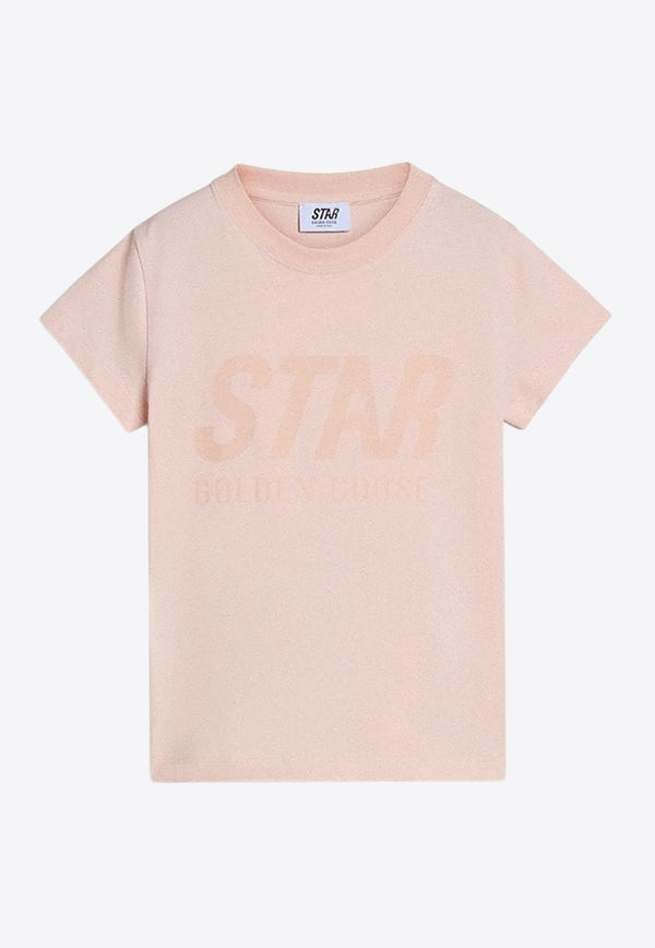 Golden Goose DB Kids Girls Star Print T-shirt Pink GKP01273P002249_25523