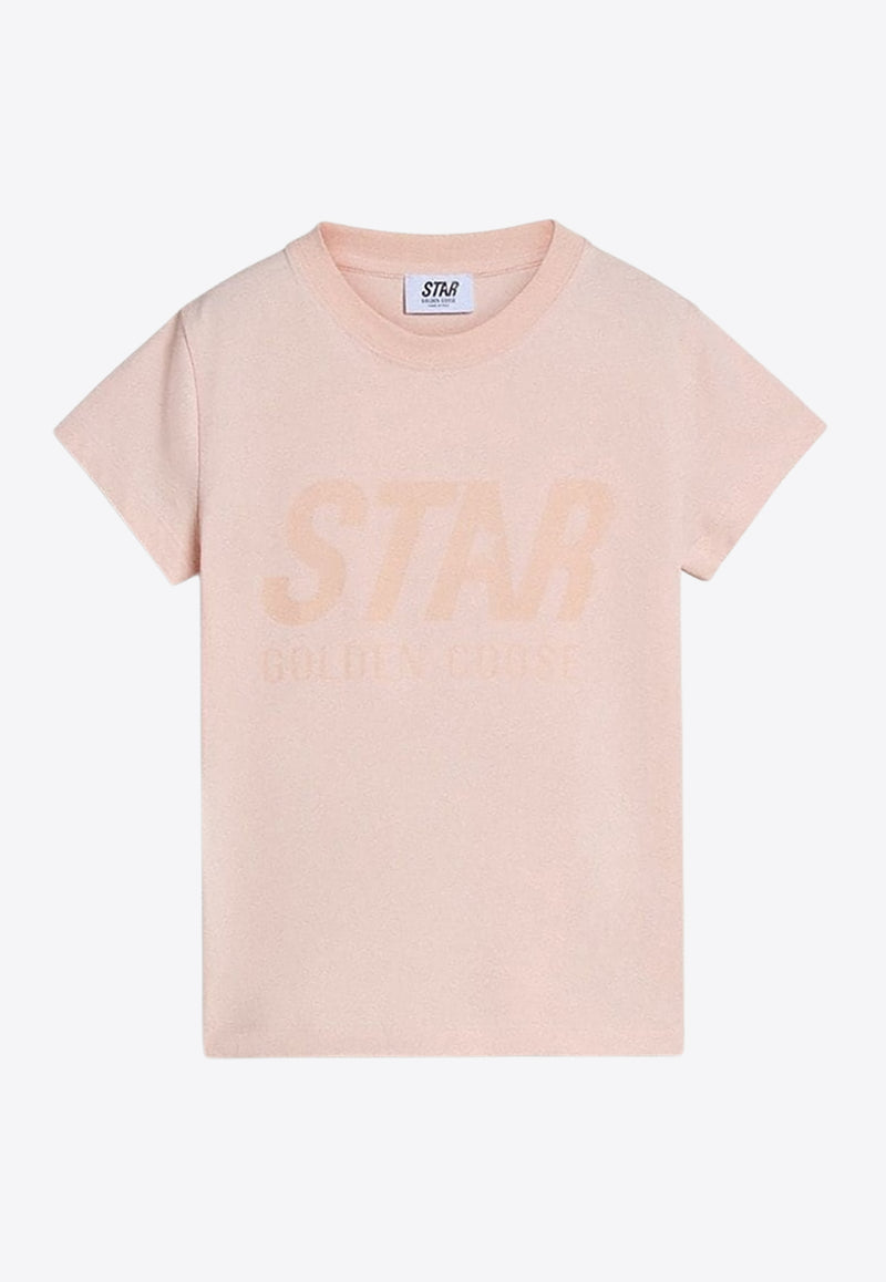 Golden Goose DB Kids Girls Star Print T-shirt Pink GKP01273P002249_25523