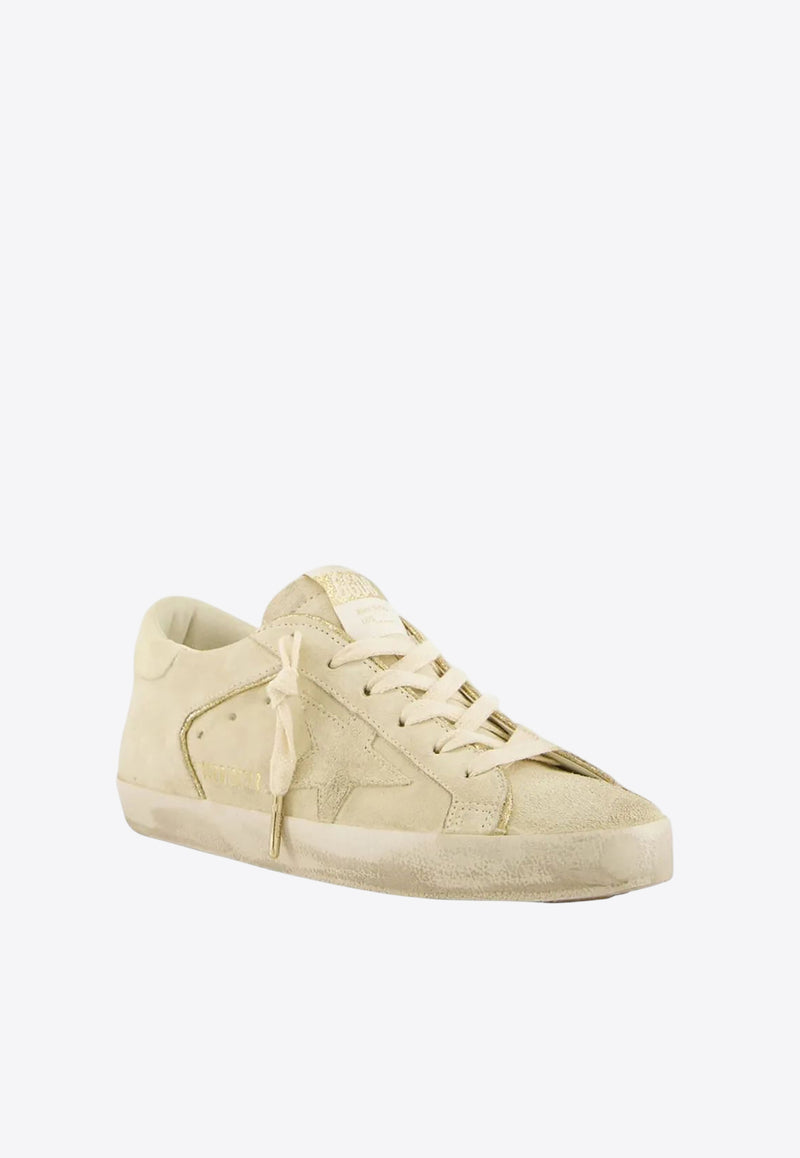 Golden Goose DB Super-Star Distressed Suede Sneakers Beige GWF00103F007560_15110
