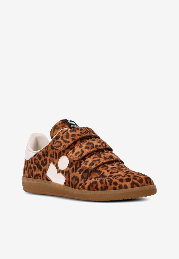 Isabel Marant Beth Leopard Suede Low-Top Sneakers Brown BK0013FAC3E08S_LEEC
