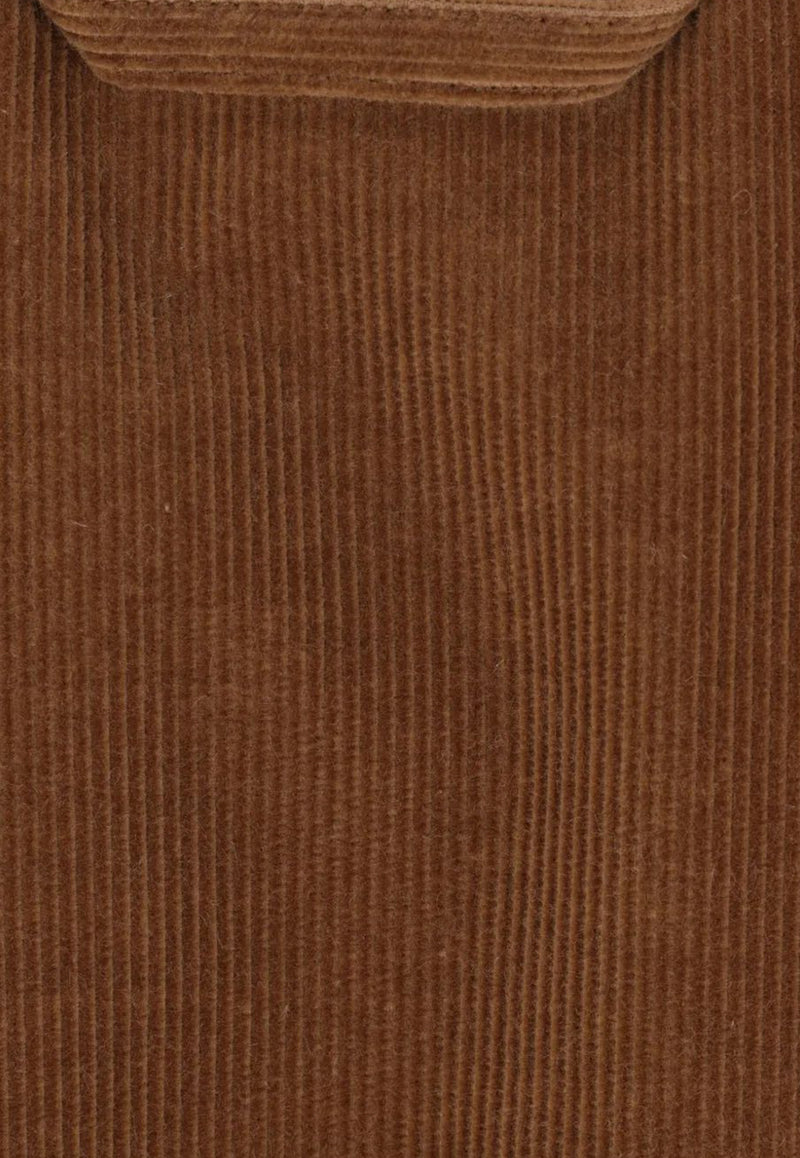 Thom Browne Wale Corduroy Cropped Aviator Jacket Brown FBD068XF0957_210