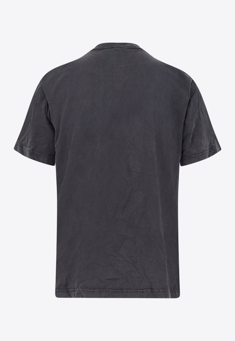Balenciaga Standard Print Faded T-shirt Black 850261TTVC71041_FADED WASHED BLACK_30005366