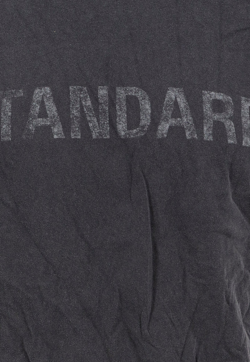 Balenciaga Standard Print Faded T-shirt Black 850261TTVC71041_FADED WASHED BLACK_30005366