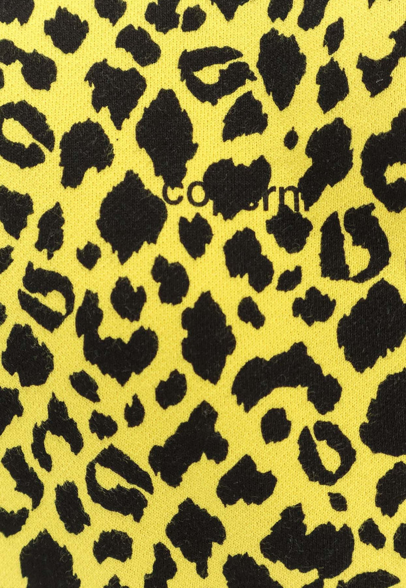 Coperni Leopard Print Hooded Sweatshirt Yellow COPJS15PF5035PRI_Print_35065955
