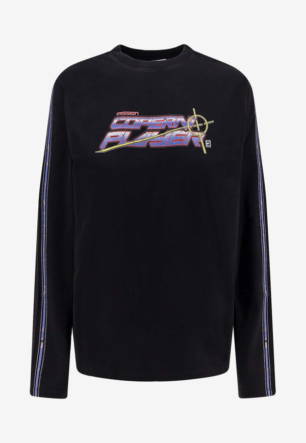 Coperni Graphic Print T-shirt Black COPJS16PF5041BLKMUL_Blackmulti_35065857