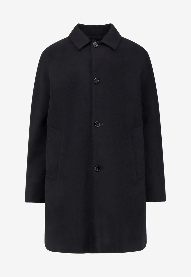 Paltò Cantuccio Single-Breasted Wool Coat Black B51PUCANTFWONER_Black_35065787