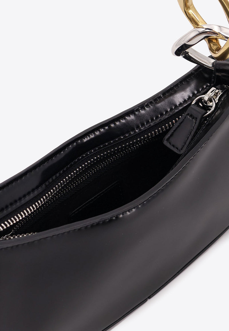 Staud Ollie Polished Leather Shoulder Bag Black 2929383ABLK_Black_35065970