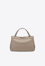 Zanellato Small Postina Leather Shoulder Bag Gray 0680100040000SZ0160_Graycreta_35065952