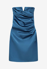 CHIARA BONI La Petite Robe Arya Satin Draped Mini Dress Blue ABCARYASATBS67260_Tealblu_35065938