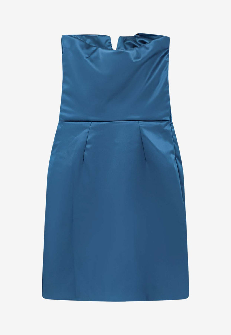 CHIARA BONI La Petite Robe Arya Satin Draped Mini Dress Blue ABCARYASATBS67260_Tealblu_35065938