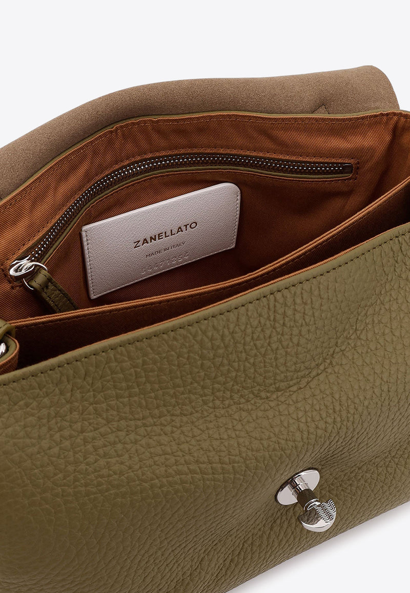 Zanellato Small Postina Leather Crossbody Bag Green 0680901120000SZ0403_Green_35065962