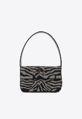 Staud Tommy Beaded Shoulder Bag Black 2089204BKWH_Blackwhite_35065784