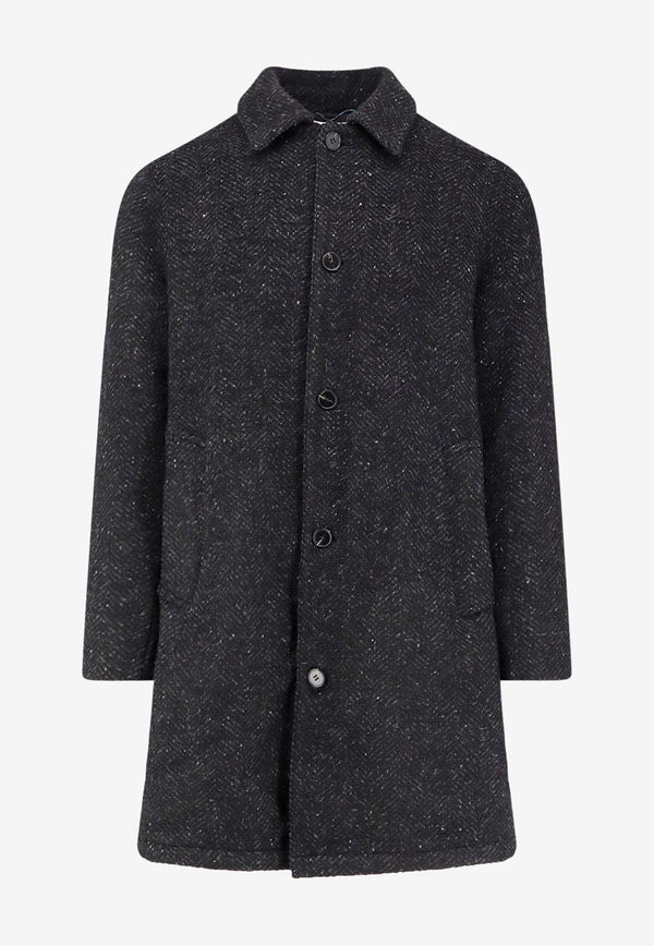 Paltò Cantuccio Single-Breasted Wool Coat Gray B51PUCANTNEONGRI_Grey_35065915