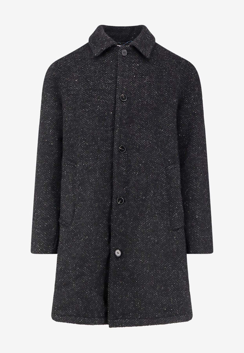 Paltò Cantuccio Single-Breasted Wool Coat Gray B51PUCANTNEONGRI_Grey_35065915
