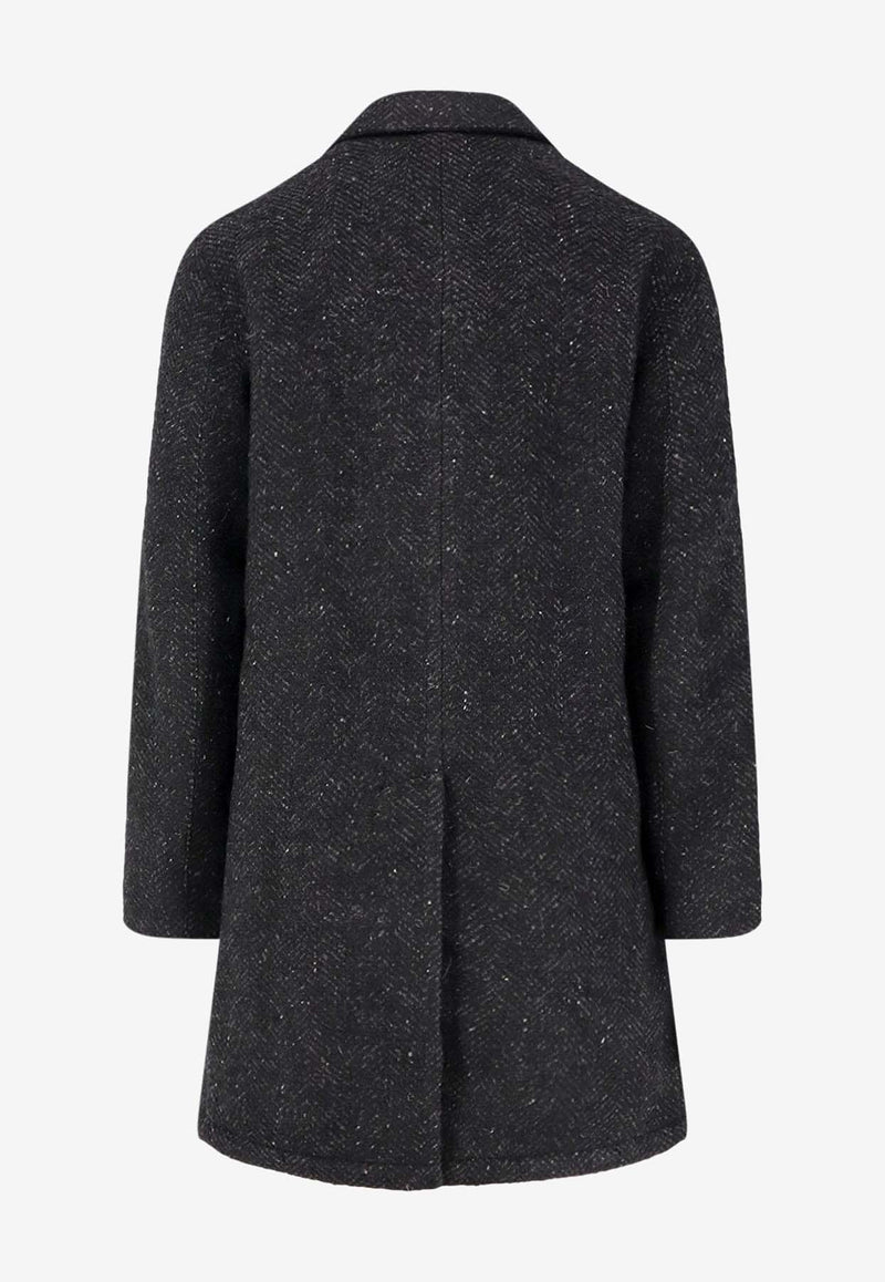 Paltò Cantuccio Single-Breasted Wool Coat Gray B51PUCANTNEONGRI_Grey_35065915