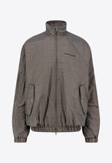 Balenciaga Madras Check Zip-Up Jacket Gray 843937TSO401460_GREY BLUE_29839882