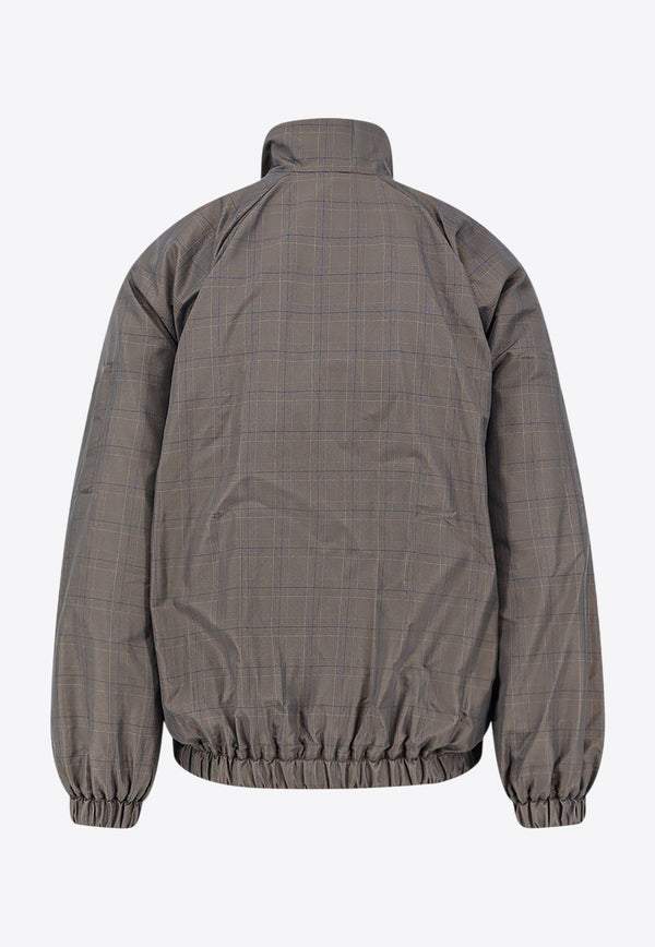 Balenciaga Madras Check Zip-Up Jacket Gray 843937TSO401460_GREY BLUE_29839882