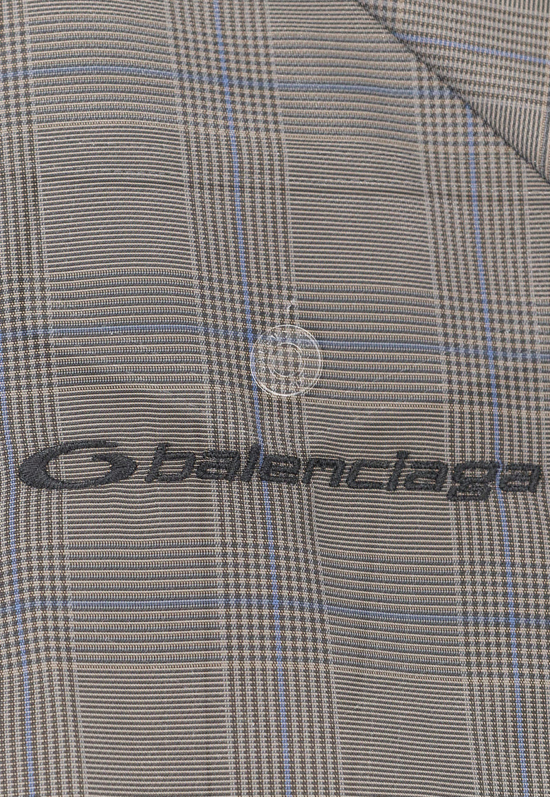 Balenciaga Madras Check Zip-Up Jacket Gray 843937TSO401460_GREY BLUE_29839882