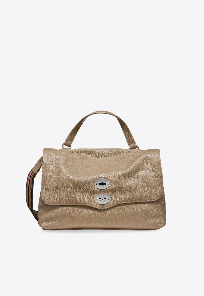 Zanellato Medium Postina Leather Shoulder Bag Gray 0680100050000MZ0160_Graycreta_35065876