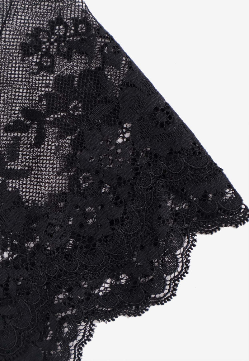 CHIARA BONI La Petite Robe Genic Lace-Trimmed Satin Dress Black ABCGENICLACEBS37_Black_35066016