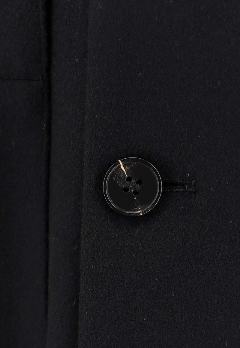 Paltò Ganzo Double-Breasted Wool Coat Black B51PUGANZCASNER_Black_35066091