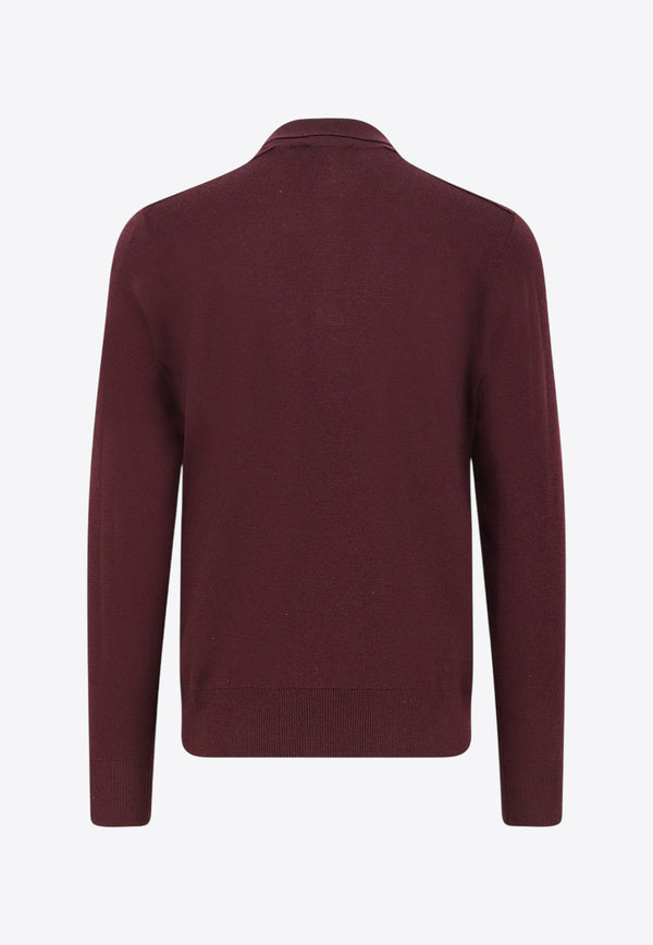 Burberry Wool Polo Sweater Mahogany 8113790C1494_MAHOGANY RED_34795061