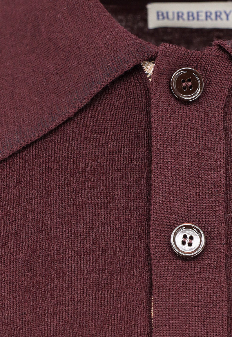 Burberry Wool Polo Sweater Mahogany 8113790C1494_MAHOGANY RED_34795061