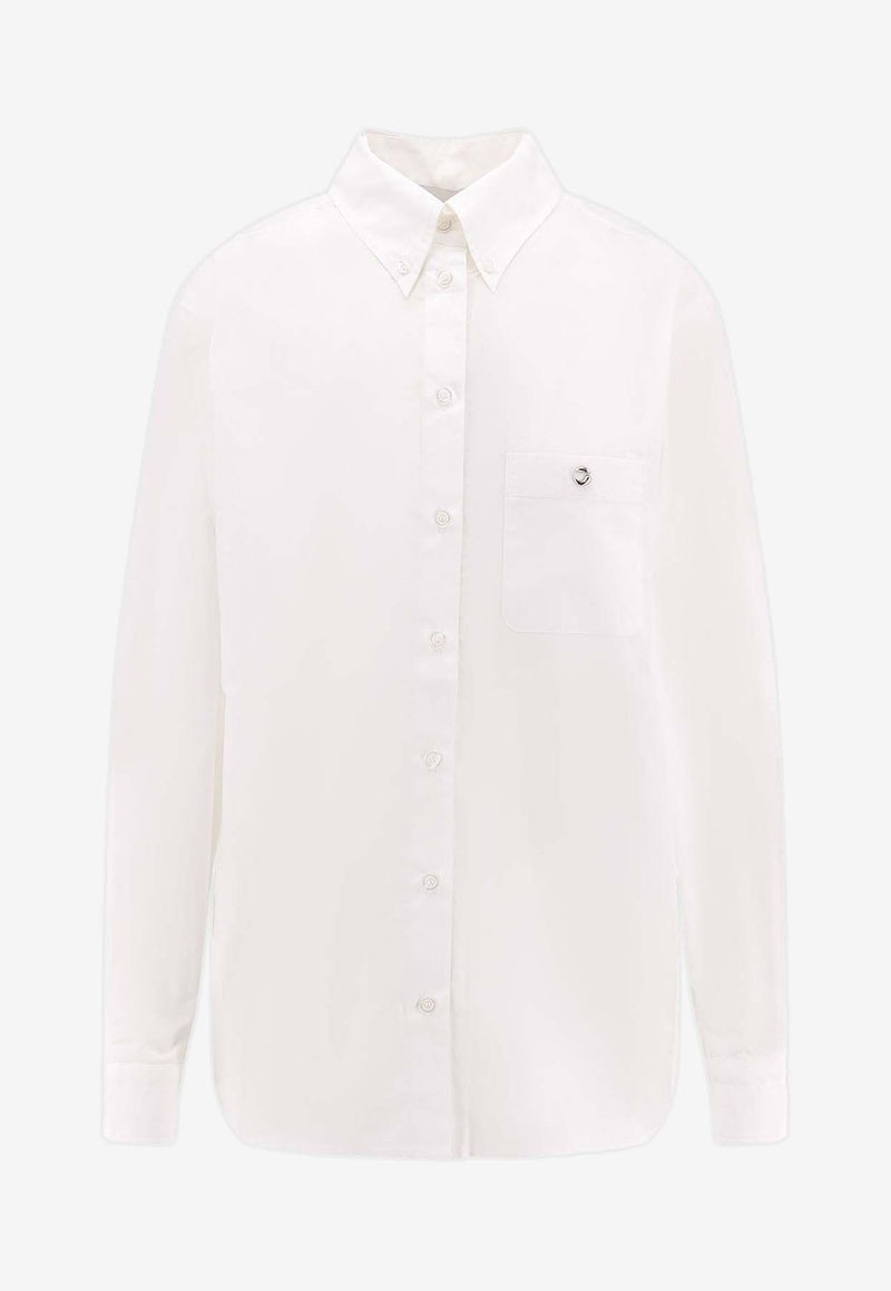 Coperni Logo Plaque Long-Sleeved Shirt White COPCH65F2010WHT_White_35065884