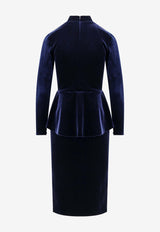 CHIARA BONI La Petite Robe Haby Velvet Dress Navy ABCHABYRCVELVBS743_Blunotte_35065956