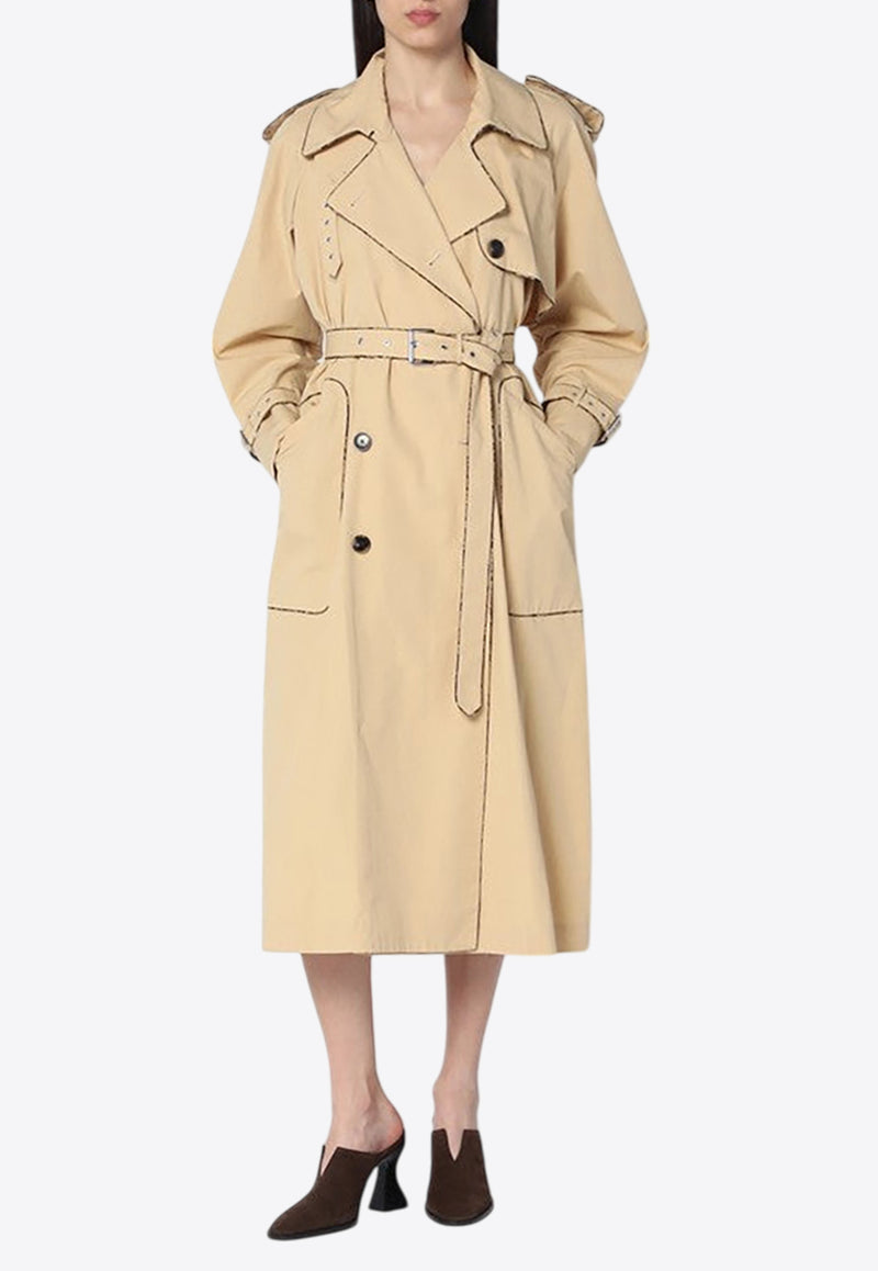 Dries Van Noten Double-Breasted Trench Coat Beige 102161449/Q_DRVNO-103
