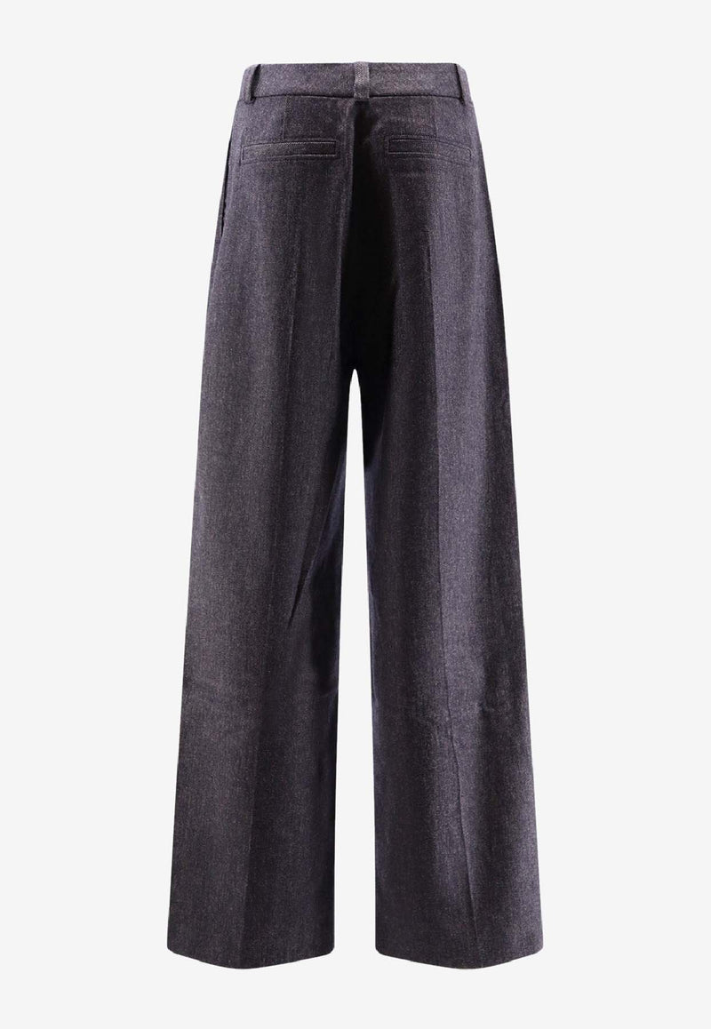 Hugo Boss Taflong Wool-Blend Pants Blue 50547679408_Blue_30893646