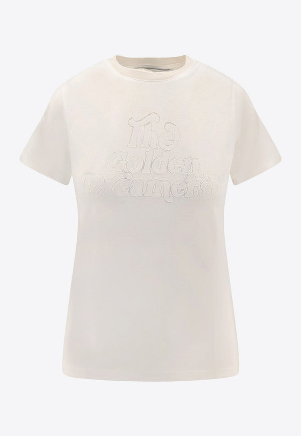 Golden Goose DB Logo Crewneck T-shirt White GWP02322P00211611616_ARTIC WOLF_29857001