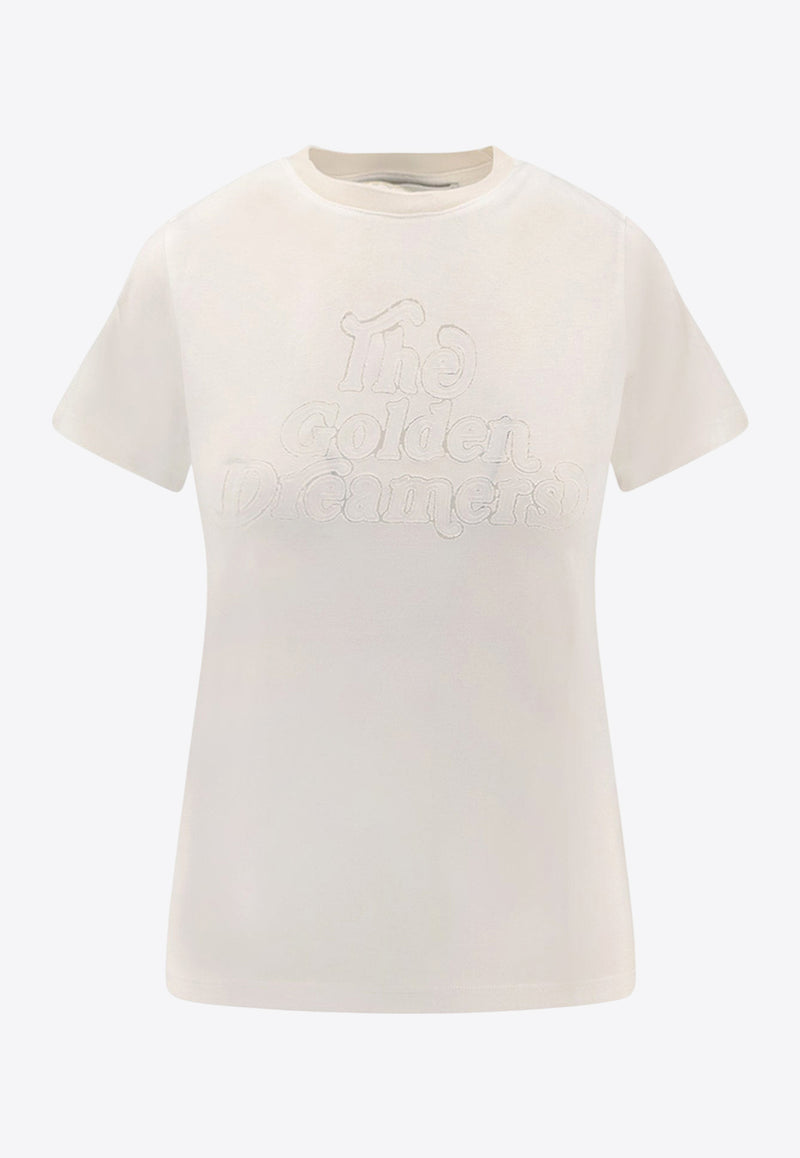 Golden Goose DB Logo Crewneck T-shirt White GWP02322P00211611616_ARTIC WOLF_29857001
