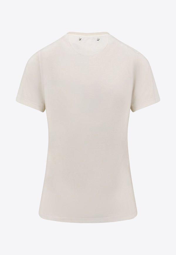 Golden Goose DB Logo Crewneck T-shirt White GWP02322P00211611616_ARTIC WOLF_29857001