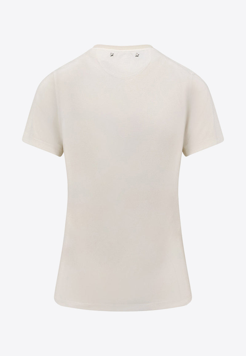 Golden Goose DB Logo Crewneck T-shirt White GWP02322P00211611616_ARTIC WOLF_29857001