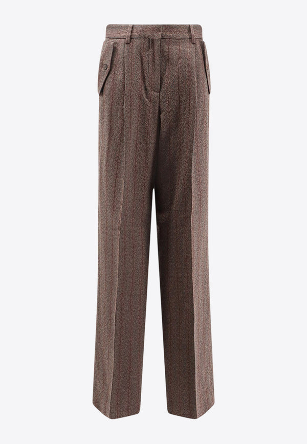 Golden Goose DB Wool Tailored Pants Brown GWP02463P00209483120_COCOA BROWN/TURQUOISE_29856964