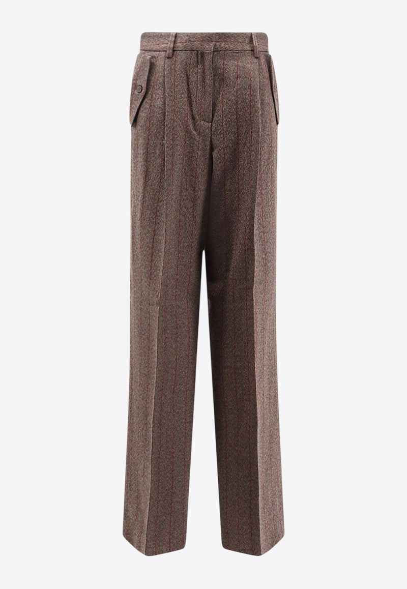 Golden Goose DB Wool Tailored Pants Brown GWP02463P00209483120_COCOA BROWN/TURQUOISE_29856964