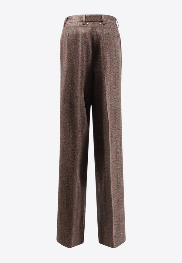 Golden Goose DB Wool Tailored Pants Brown GWP02463P00209483120_COCOA BROWN/TURQUOISE_29856964