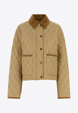 Burberry Quilted Nylon Cropped Jacket Beige 8107466C1544_FLAX/SAND IP CHECK_29838620