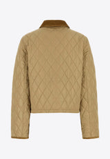 Burberry Quilted Nylon Cropped Jacket Beige 8107466C1544_FLAX/SAND IP CHECK_29838620