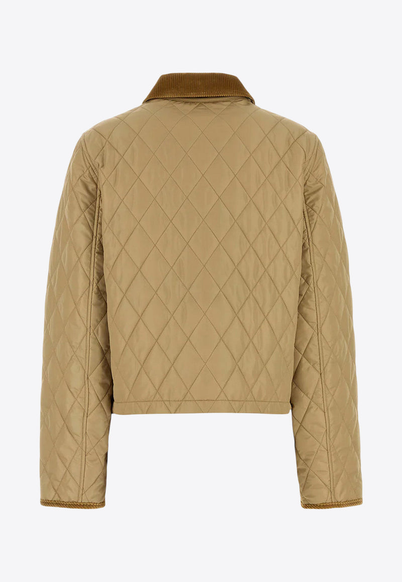 Burberry Quilted Nylon Cropped Jacket Beige 8107466C1544_FLAX/SAND IP CHECK_29838620