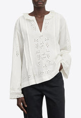 Skall Studio Maya Broderie Anglaise Blouse White 10217-24469CREAM