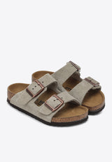 Birkenstock Kids Boys Arizona Suede Slides Taupe 1021704SUE_BIRKE-TP